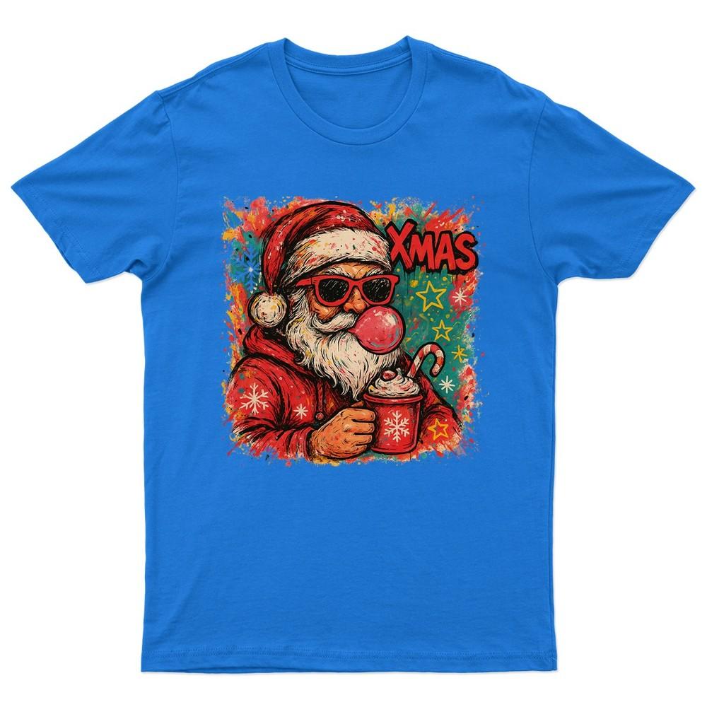 XMAS Santa Coffee Christmas TShirt Unisex Gift Retro Seasonal Funny Claus
