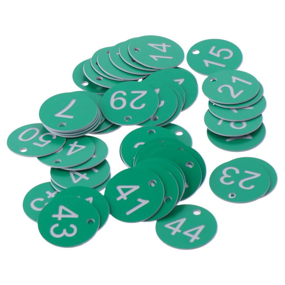 50PCS Durable Plastic Number Tags Lightweight Restaurant Queue Number Restaurant
