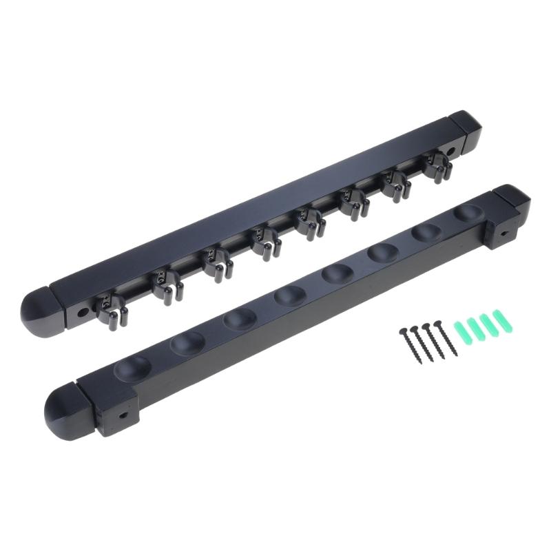 Solid Wood 8 Hole Billiard Cue Rack Durability Storage Organizers Billiard Wood Cue Rack for Pool Table Accessories чёрный