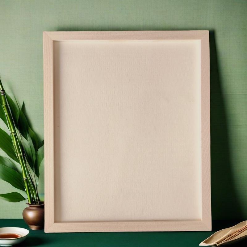 Handmade Solid Wood Clay Picture Frame for Creative Kindergarten DIY Projects