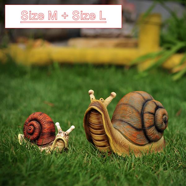 Cute Resin Snail Statue Outdoor Garden Store Bonsai Decorative Animal Sculpture For Home Office Desk Garden Decor Ornament