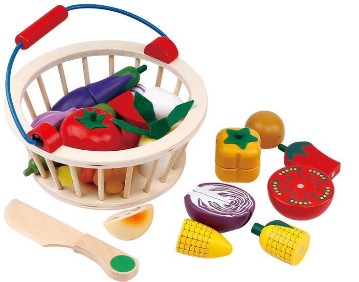 Wooden Children'S Early Education Simulation Playing House Fruits And Vegetables Velcro Cheche Le Creative Kitchen Toys