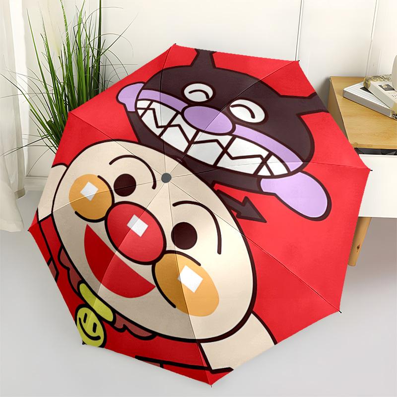 1PC Anpanman Automatic Folding Umbrella, Automatic Folding Umbrella with 8 Ribs, Convenient for Outdoor Use 014