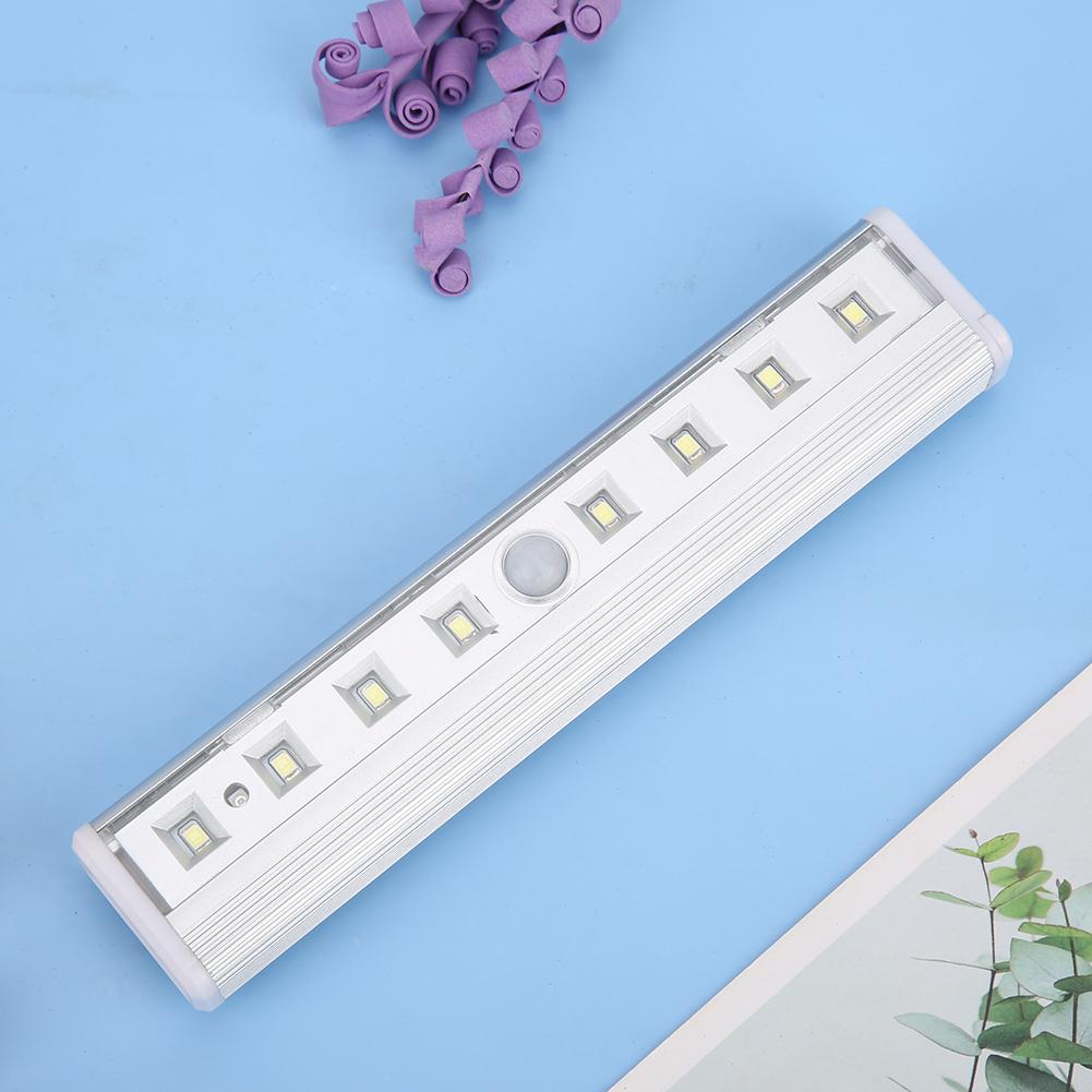 Portable 8LED Motion Sensor Night Light Auto Induction Lamp for Wardrobes Cabinet Corridor