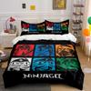 Multiple Sizes Cartoon Ninja Game Printed Bedding Set 1 Duvet Cover 2 Pillowcases Boys Girls Children Luxury Gifts