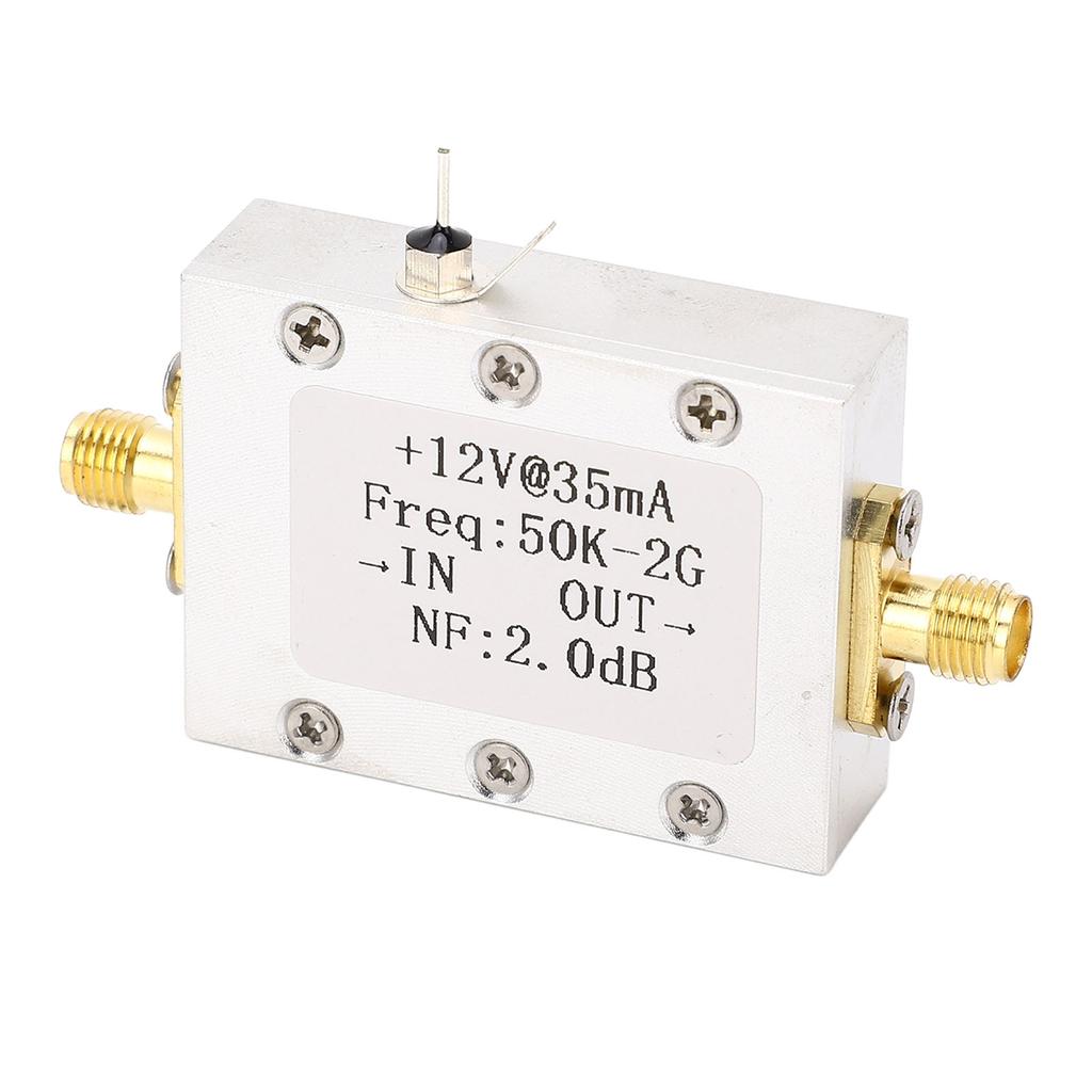 Broadband Amplifier 50K‑2GHZ LNA Amplifier Low Noise 31dB High Gain DC 9‑15V Accessory