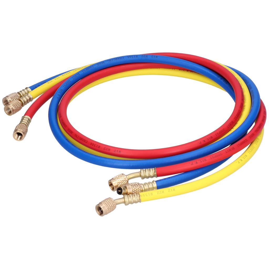 3 Stück AC Ladeschlauch Lecksuchflüssigkeit Füllmittel Kältemittelleitung 3 Farben CT360RYB(R22)1,5 Meter