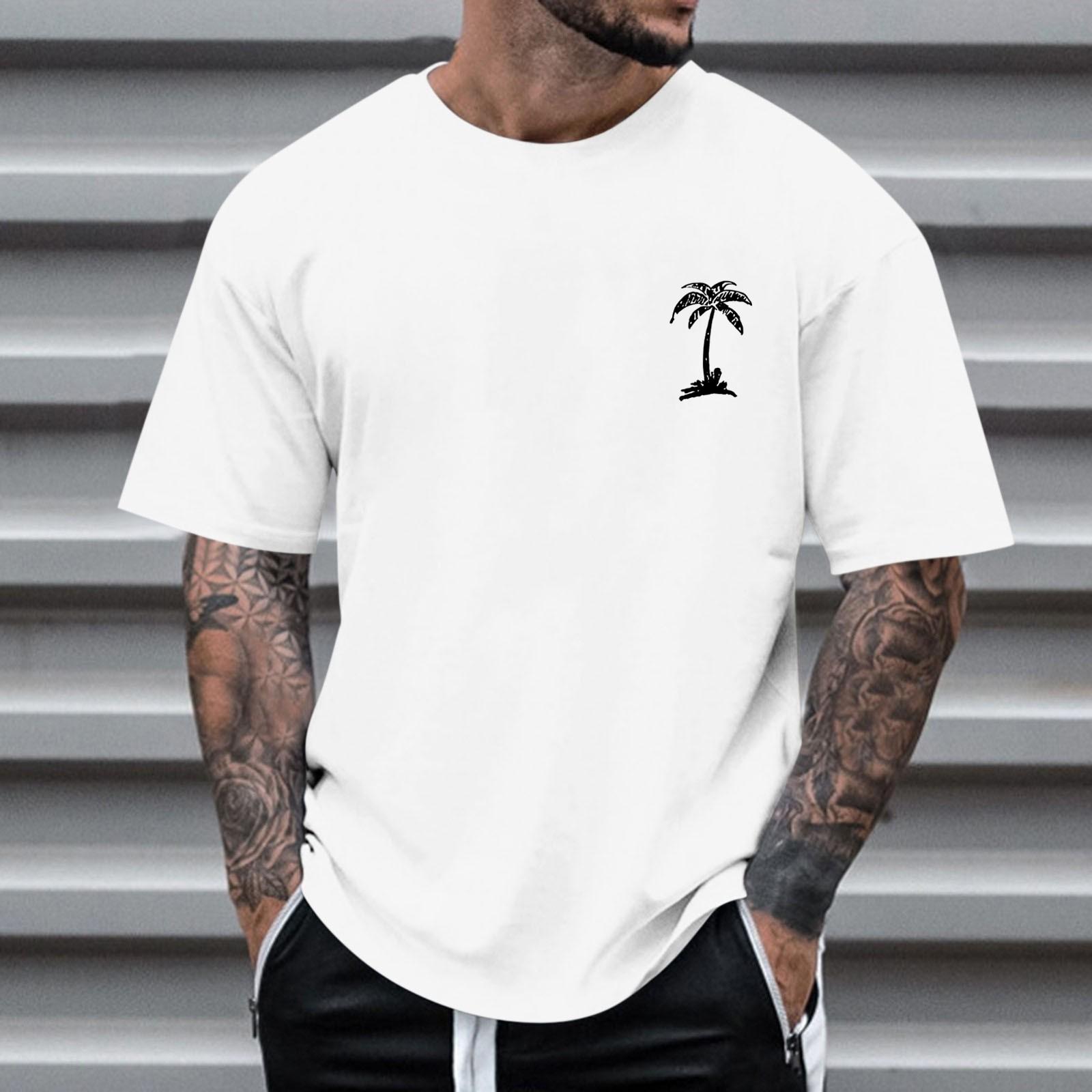 

Мужская повседневная футболка с короткими рукавами и нижней рубашкой с рукавами реглан XL белый