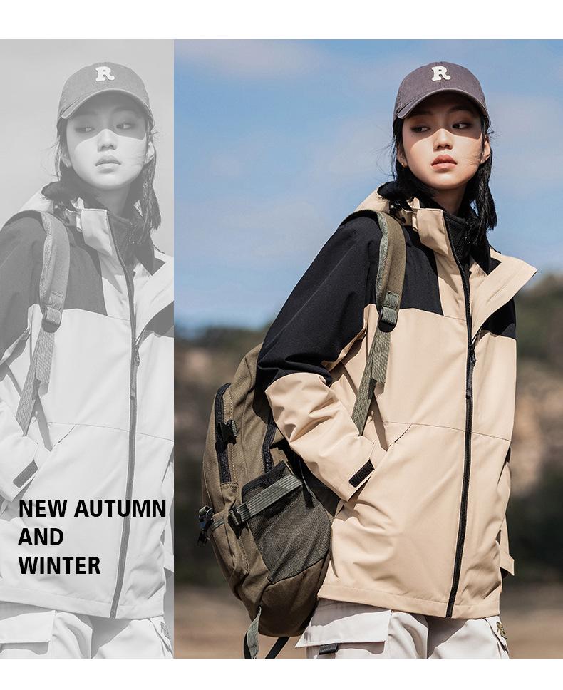 Spot Autumn/Winter Men's 330g Polar Fleece 3-in-1 Windbreaker: Thick, Protective Outdoor Jacket