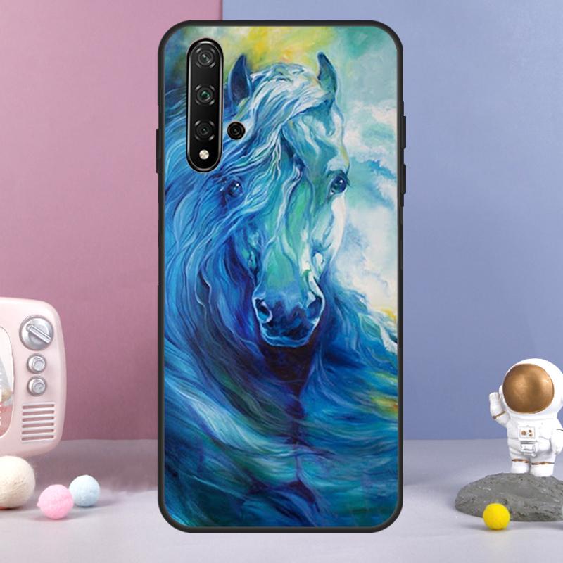 Horse Painted Art For Huawei Nova Y60 Y61 Y70 Y72 Y73 Y90 Y91 9 10 SE 7i 8i 11i 12i P30 P40 Lite P60 Pro Case
