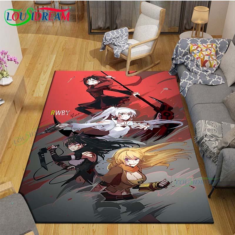 Anime Characters A-RWBY Carpet for Living Room Home Sofa Decoration,Children Game Large Decor Floor Mat Yoga Mat Large Carpet