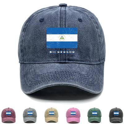 Flag of Nicaragua Print Adjustable Baseball Cap, Patriotic Dad Hat Vintage-Inspired Leisure Headwear Summer Snapback Baseball Hat