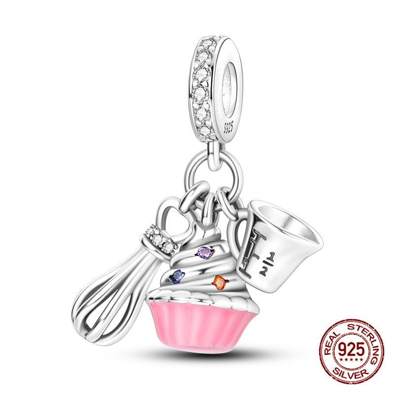 100%Copperpink Series Stars & High Heels Charms Fitoriginal Bracelets Diy Jewelry Making For Women Gift