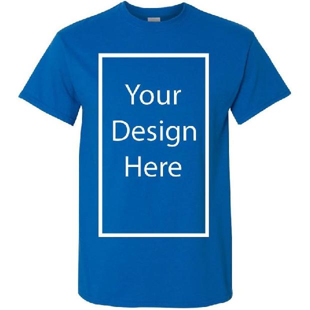 Add Your Own and Text Design Custom Personalized Adult T-Shirt Tee