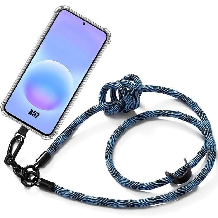 Hülle für Samsung Galaxy A57 5G, Stoßfester Schutz mit robustem abnehmbarem Band Blau blau