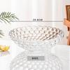 Colorful Crystal Glass Fruit Bowl Large Snack Dish for Home Living Room Dry Fruits Candy Serving Tray