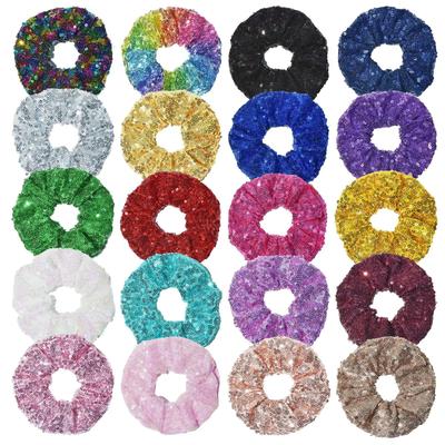 4,3 inch Glanzende Pailletten Scrunchies Glitter Elastiekjes Kleurrijke Elastische Haarbanden Voor Vrouwen Meisjes Kinderen Haaraccessoires