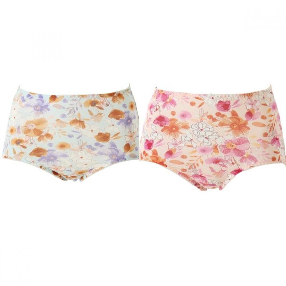 

VenuS Women S Panty Modal 40S Large Flower Print Set 2 pieceS[vpt6749 Bu Pk] BU/PK/90