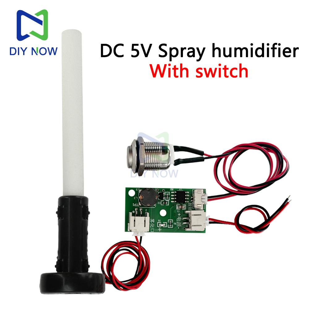 Electronic Humidifier DIY Kit with Switch DC 5V Power Supply Ready to Use Ultrasonic Atomizing Humidifier Module DIY Kit