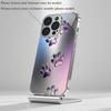 Stylish Metallic Cat Paw Print For iphone 17 case fashion phone cases Glass Phone Case for iPhone 17 16 15 14 13 12 pm Pro Plus