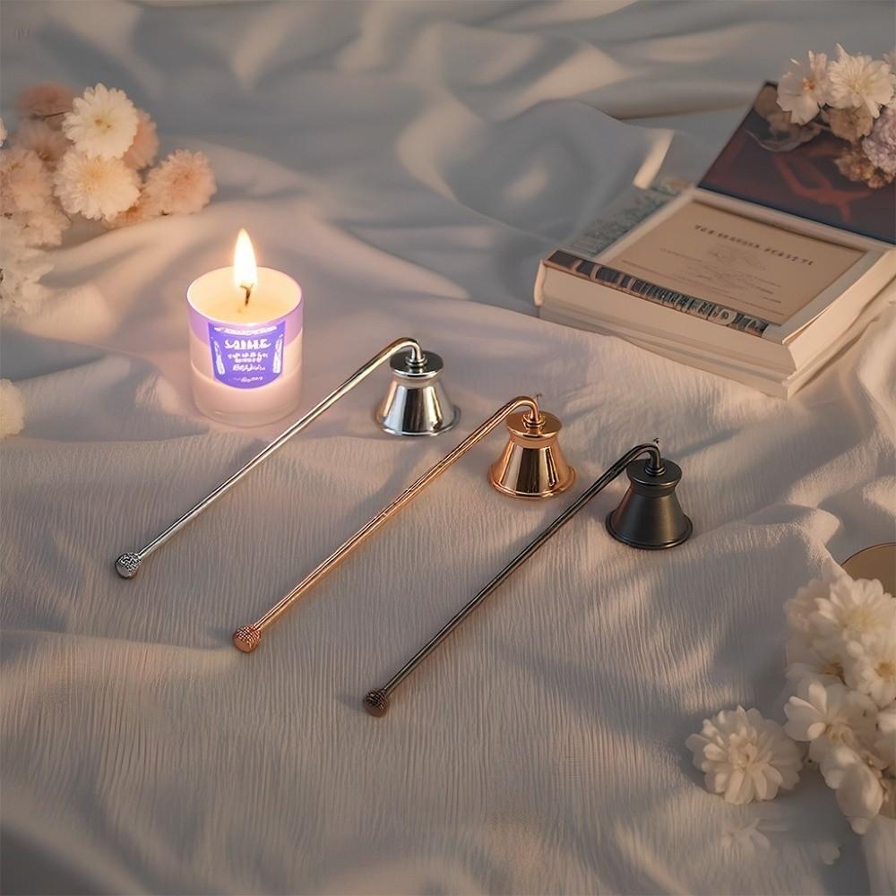 Glockenförmiger Kerzenlöscher Langer Griff Feuerlöscher Elegantes Flammenschnippteil SPA Hotel