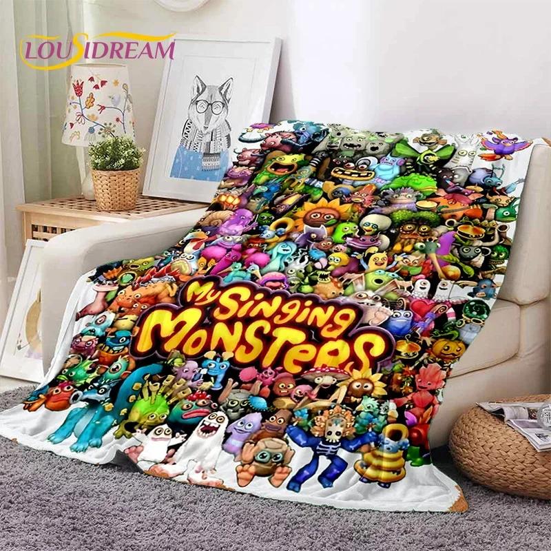 Game My Singing Monsters Cartoon Soft Flannel Blanket for Bed Bedroom Sofa Picnic ,Throw Blanket for Cover Outdoors Leisure Gift