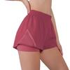 Women's Mesh Quick-Dry Two-Piece Shorts: Breathable, Loose-Fit for Summer Fitness, Running, Cycling, and Anti-Exposure