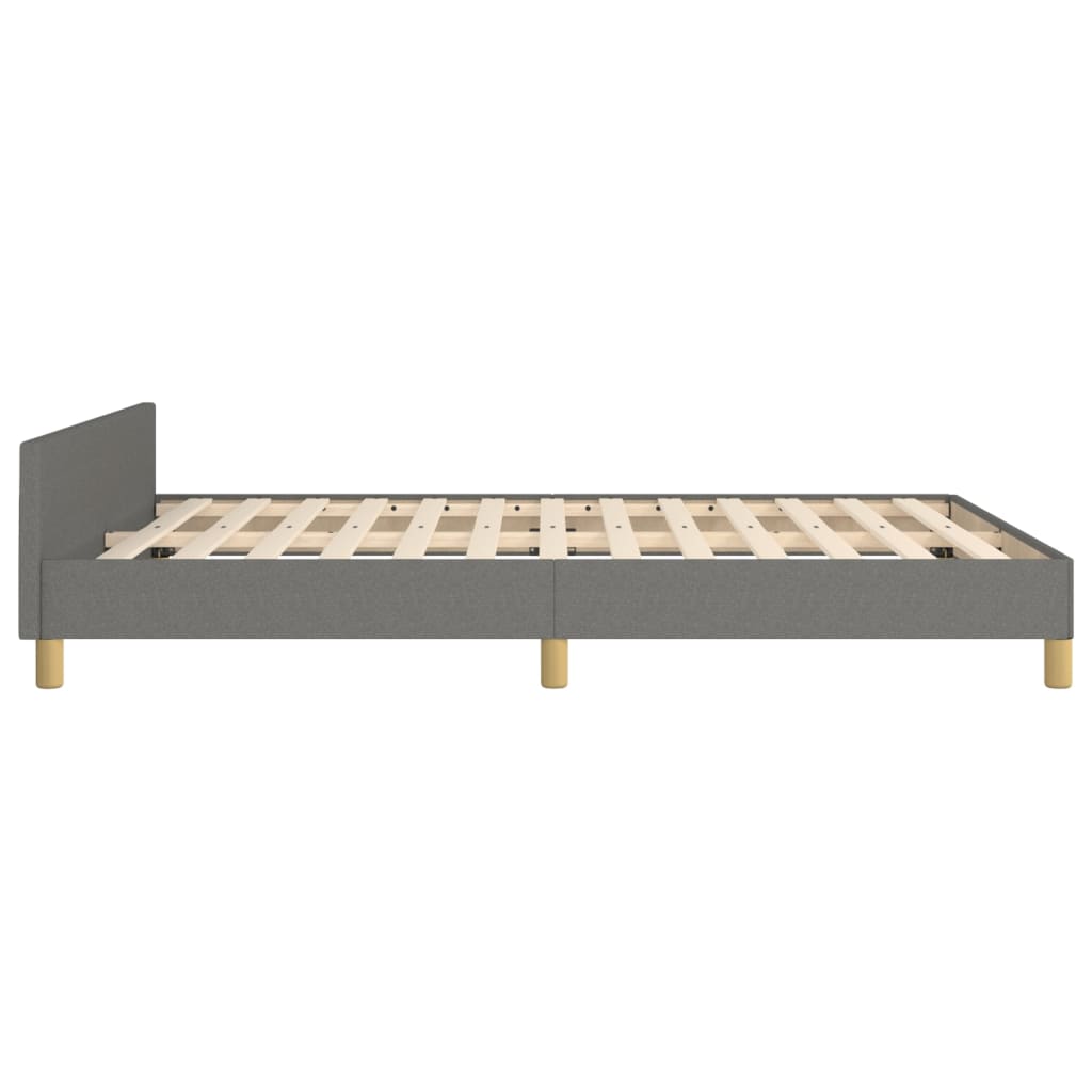 Vidaxl Bed Frame Without Mattress, Dark Gray, 140X200 Cm, Upholstered
