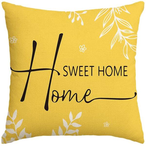 Summer Sunflower Pillow Case Linen Print Sun Flower Home Sofa Pillow Plant Flower Pillow