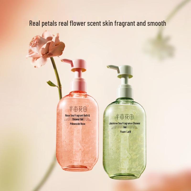 Half Acre Floral Field Rose Petal Shower Gel