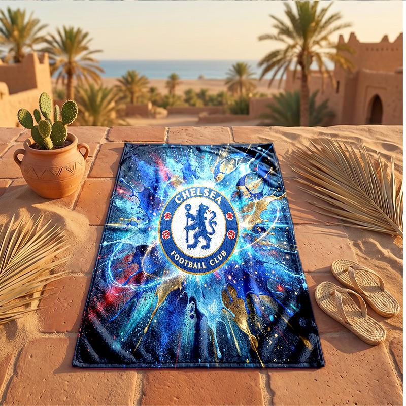 Asciugamano da Spiaggia in Microfibra con Stampa Chelsea FC Asciugatura Rapida Assorbente Grande Asciugamano per Spiaggia Nuoto Viaggio
