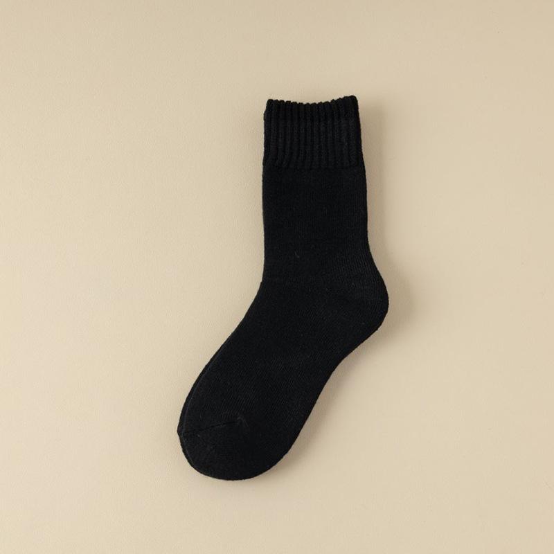 5 Pairs of Women's Autumn and Winter Fleece Thickened Warm Circle Wool Stockings