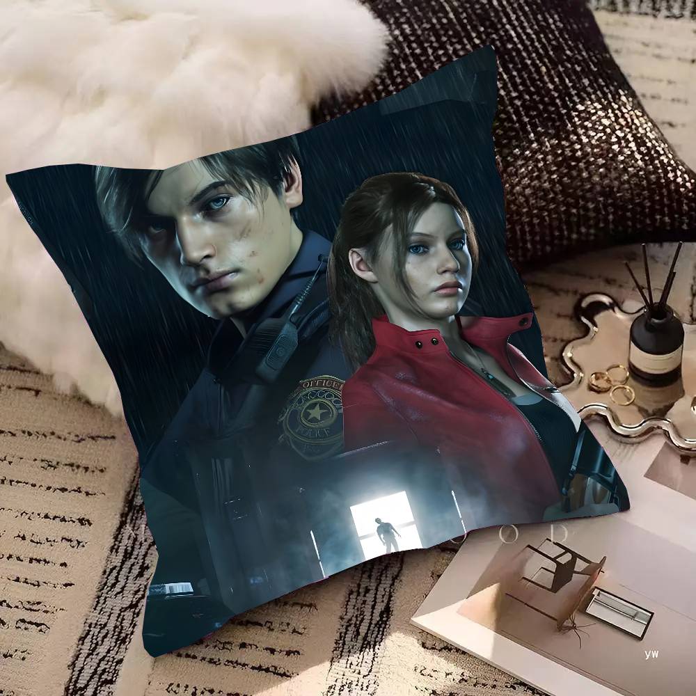 Resident-Evil 8 Village Game Pillow Case Square Pillow Bedroom Sofa Leisure Comfort Cushion Car Living Room Home Decoration