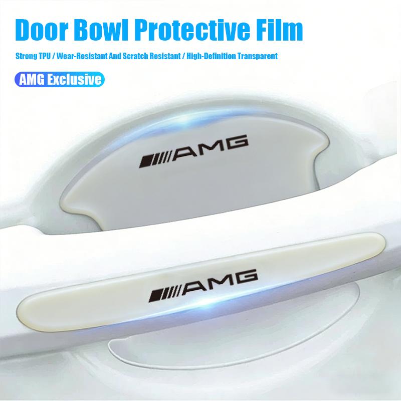 Car Door Handle Bowl Transparent Sticker Anti-collision Scratch Protective Sticker For Mercedes Benz AMG W205 W204 W206 W213 W21 jeq1