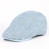 Spitzen-Denim-Barett Damen 2025 Frankreich boinas de mujer Frühling Sommer Damenmütze Schiebermütze Vintage Peaky Blinders Denim Flachmützen