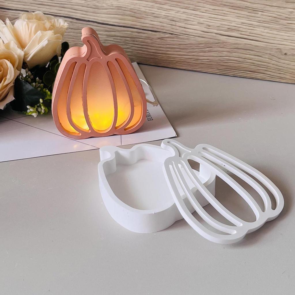 Silicone Molds For Crafts 2 Pieces Drip Glue Pumpkin Molds Halloween Decoration Atmosphere Lamp Craft For Home Hobbyists Kids