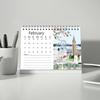1pc, 2026 Hand-Painted Travel Desk Calendar, Landscape Series, 12Designs, Desk Calendar (Suitable As) Birthday, Christmas, Gifts