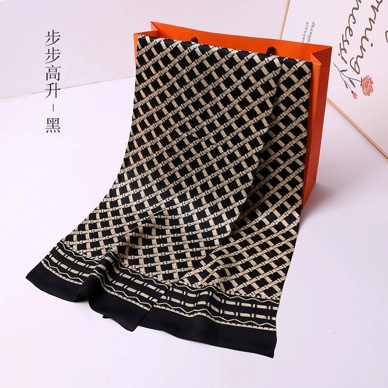 Luksusmerke Herre Ren Silkeskjerf Forretningsmenn Lange Skjerf Alt-Match 100% Silke Myke Varme Vinterskjerf for Menn