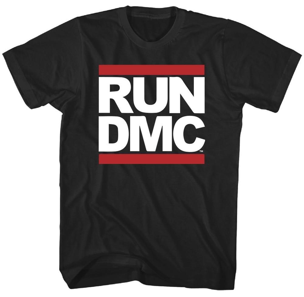 Run DMC Logo Mens T Shirt Music Classic Hip Hop Rap Group Band Tee New Black Unisex T-Shirt L