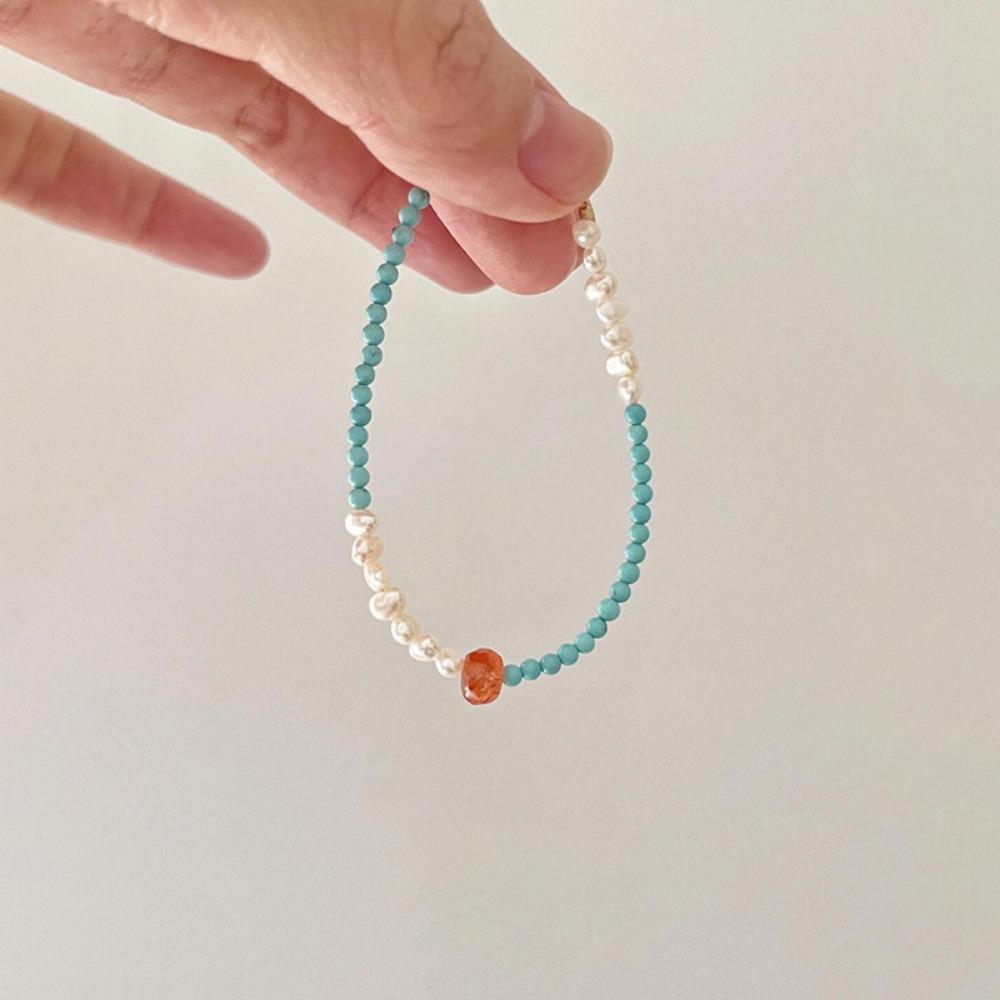 Baroque Natural Freshwater Pearl Beaded Bracelet Women's High-end Sense Light Luxury Niche Design Sense Versatile Jewelry