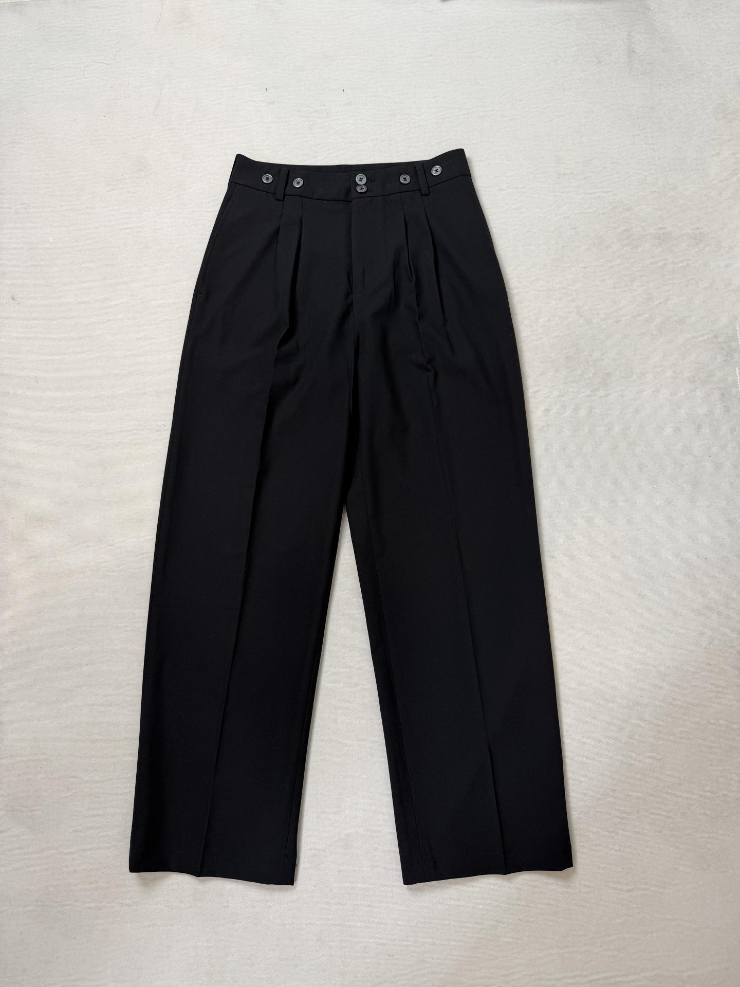 Women s French Style Black High-Waisted Slimming Stretchy Long Pants 6
