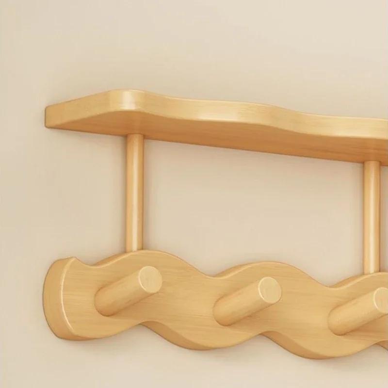 Väggmonterade Kläder Halsduk Förvaringskrokar Entréhall Klädhängare för Rock Ryggsäck Nyckel Klädhängare Vägg Flytande Hylla