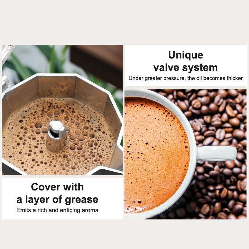 Alüminyum Espresso Ocak Üstü Moka Pot Express Kahve Makinesi Perkolatör İtalyan Klasik Mocha Kahve Makinesi