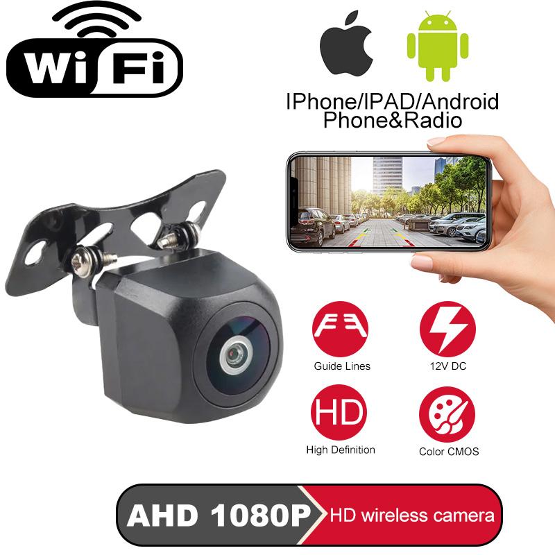 Wireless 1080P HD Car Reverse Camera WiFi Night Vision Waterproof Parking Monitor for Android iOS Universal Vehicles