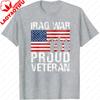 Proud Iraq Veteran Unisex Shirt Veteran Gift for Military Vet Unisex Women Combat Tops Unisex Clothes Summer Short Sleeve Tees