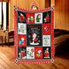 Christmas Cartoon Pattern Digitalprinted Polyester Bedroom Velvet Flannel Soft Sofa Cover Blanket Fleece Soft Sofa Cover