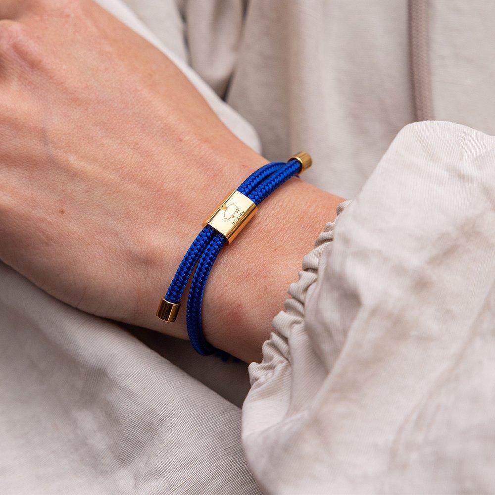 (Women's) Pig & Hen Little Louise Bracelet - Cobalt X Gold