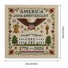 Anniversary of America Counted Embroidery Art Full Embroidery Thread Art Needlework Cotton Embroidery Craft Home Wall Decor