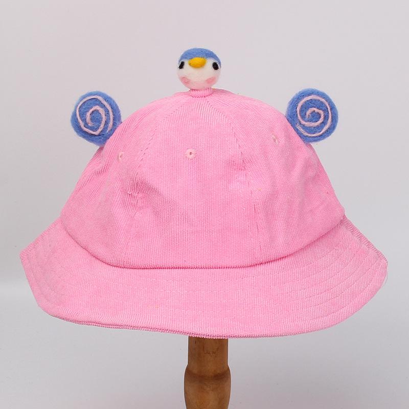 Baby bucket hat parent-child sunscreen bean tooth rabbit small yellow hat kawaii children sunscreen
