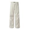 Men'S High Street Niche Personality Drawstring High Waisted Work Pants Trendy Brand American Pure Cotton Wide Leg Work Pants